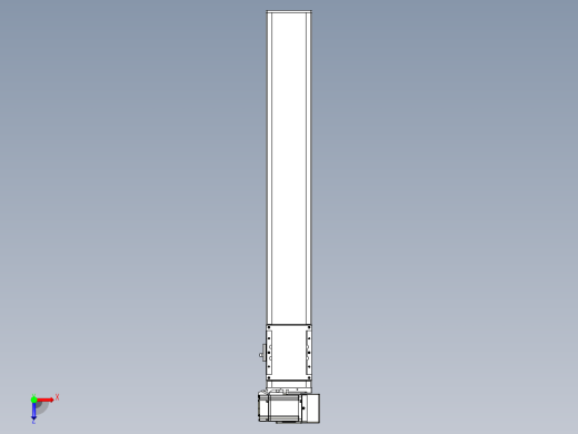 同步带全封闭直线模组TPA-HCB-105D-90-L650-RU-Y-P20-N3俯视缩略图