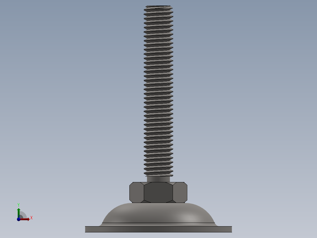 水平腿支脚前视图