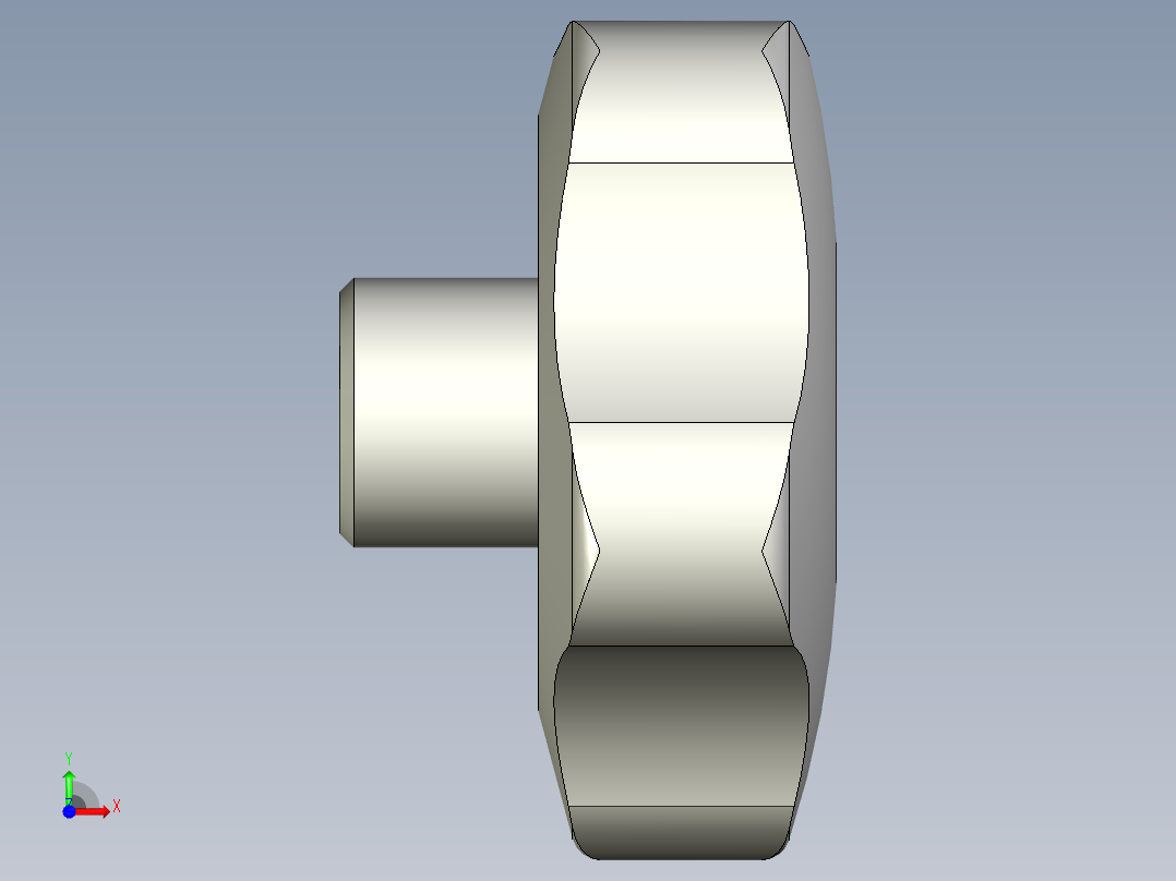 星型把手(角穴)VCRT-FM-3D多系列多零件图纸模型前视图