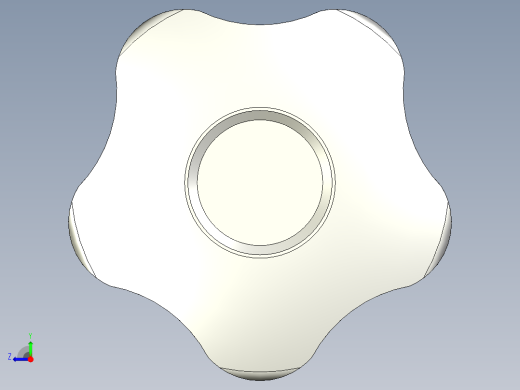 星型把手(角穴)VCRT-FM-3D多系列多零件图纸模型右视缩略图