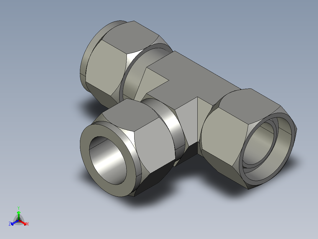 卡套式工业通用硬管接头16_r6bu-s主视图