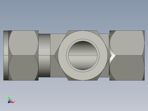 卡套式工业通用硬管接头16_r6bu-s前视缩略图