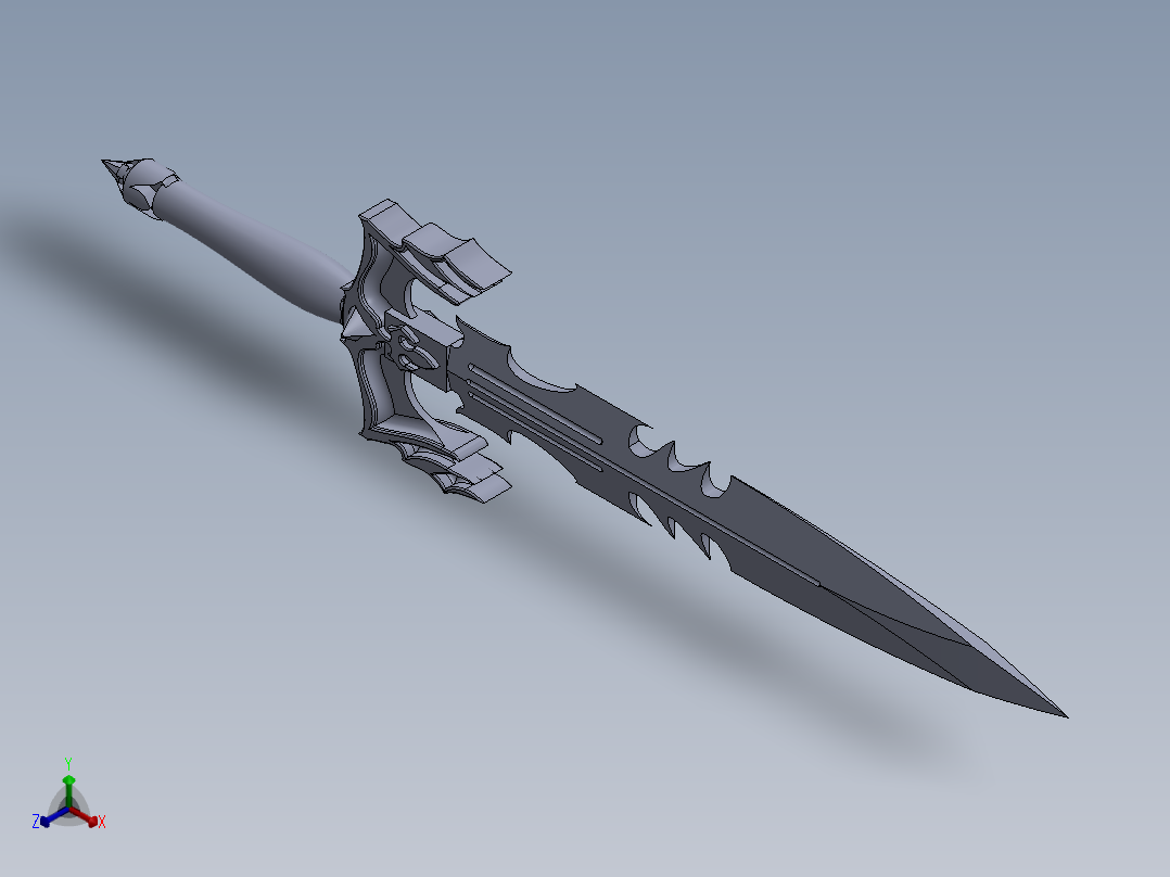 剑、宝剑(113)正等轴测图