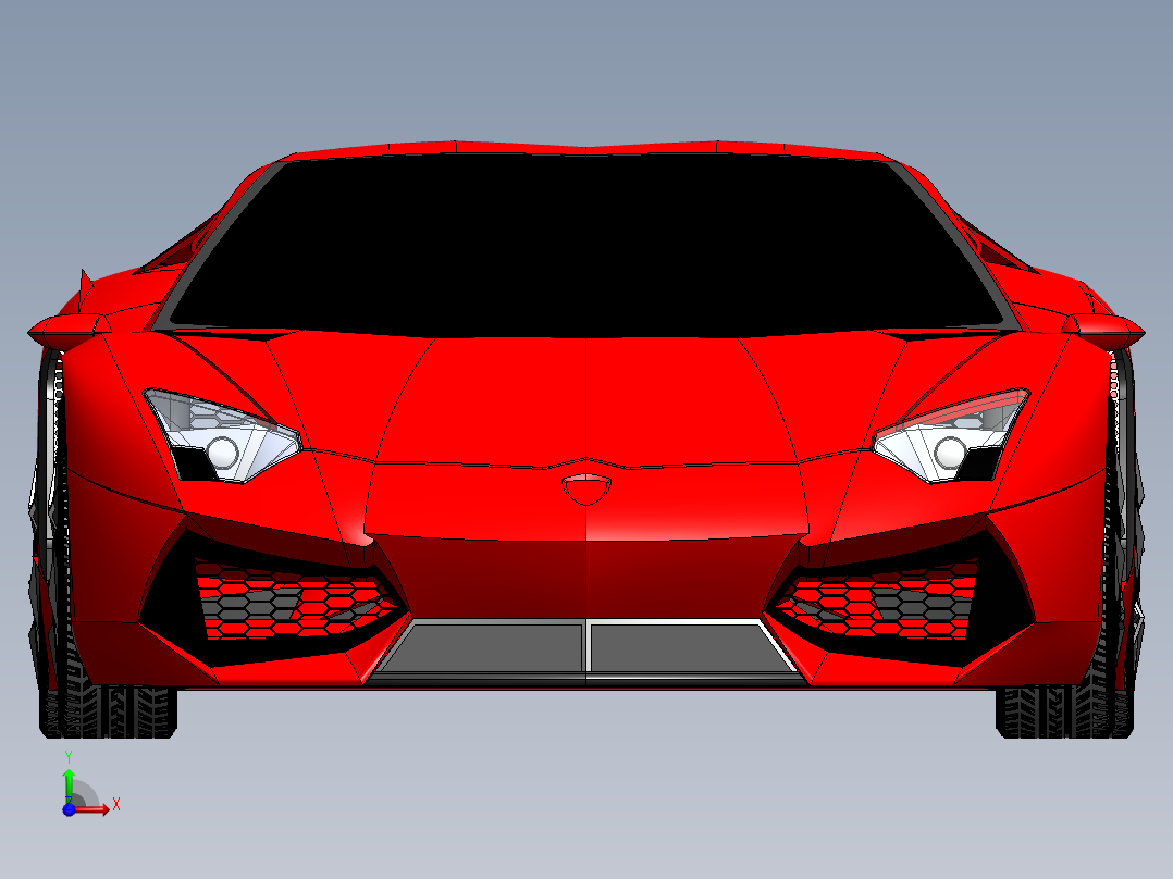 兰博基尼前视图