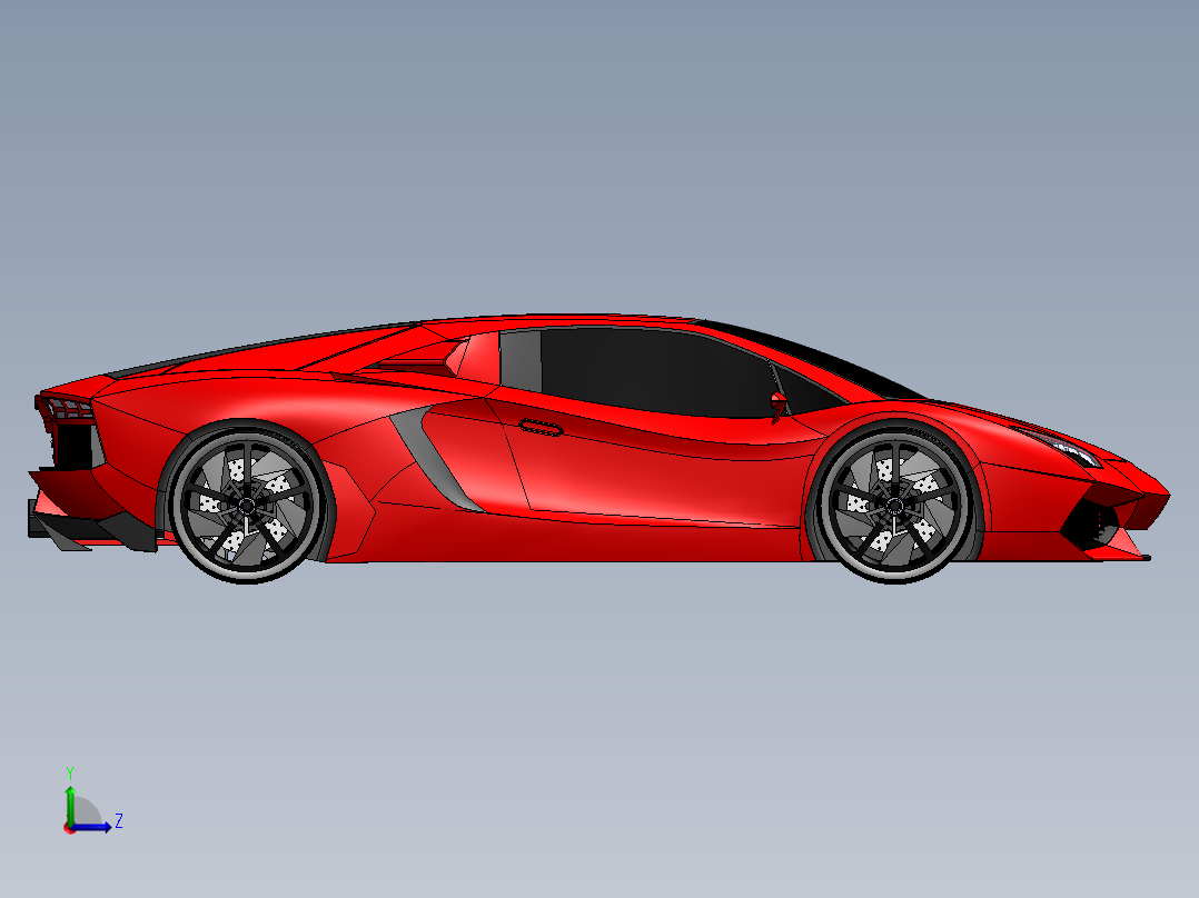 兰博基尼左视图