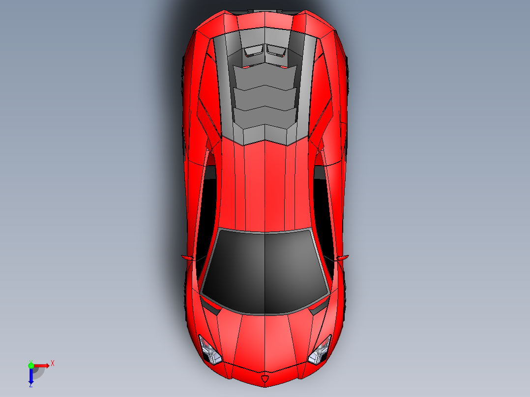 兰博基尼俯视图