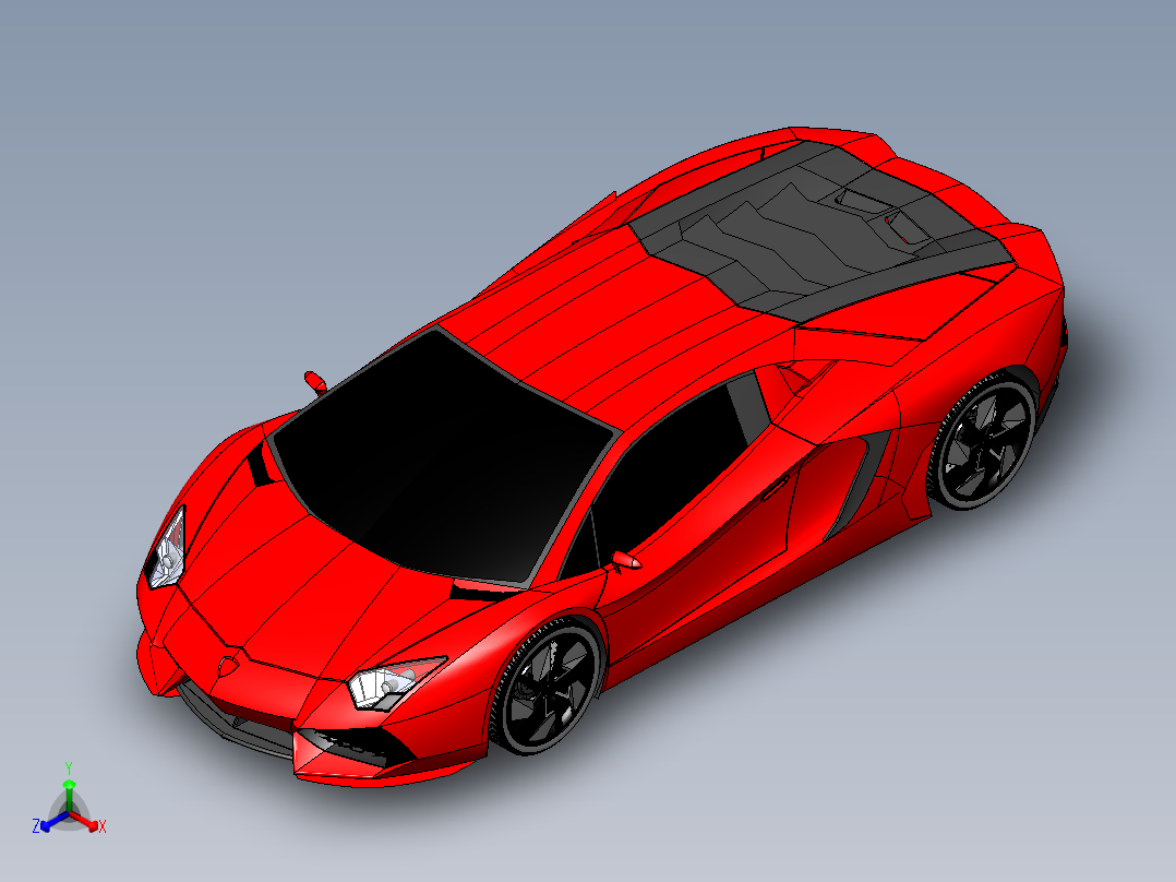 兰博基尼正等轴测图