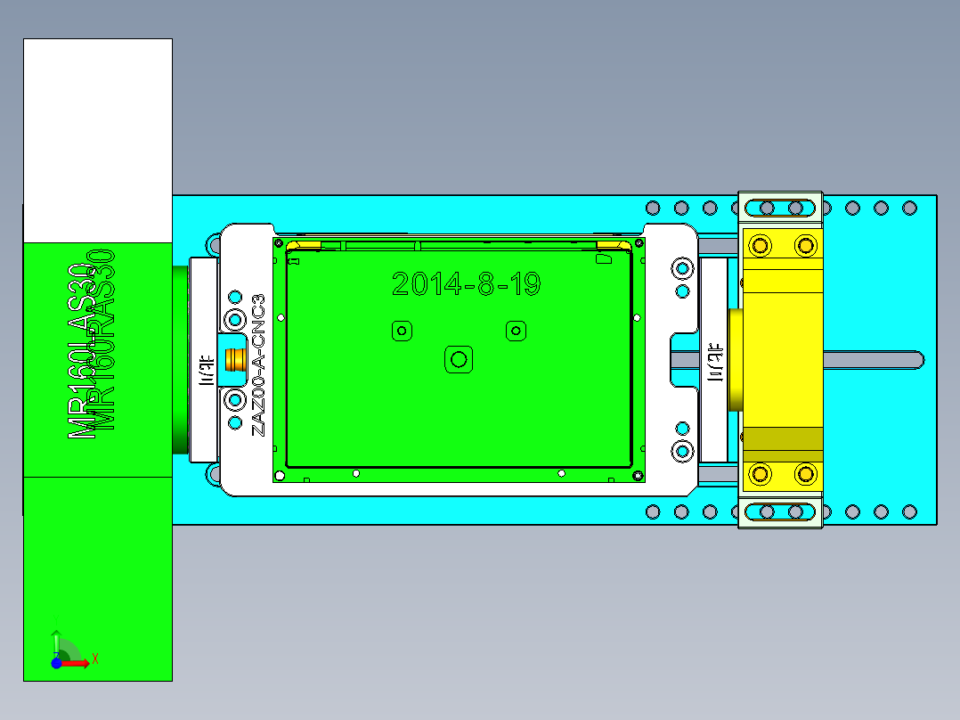 az00-a-笔记本CNC工装夹具三维模型cnc3-1023前视图