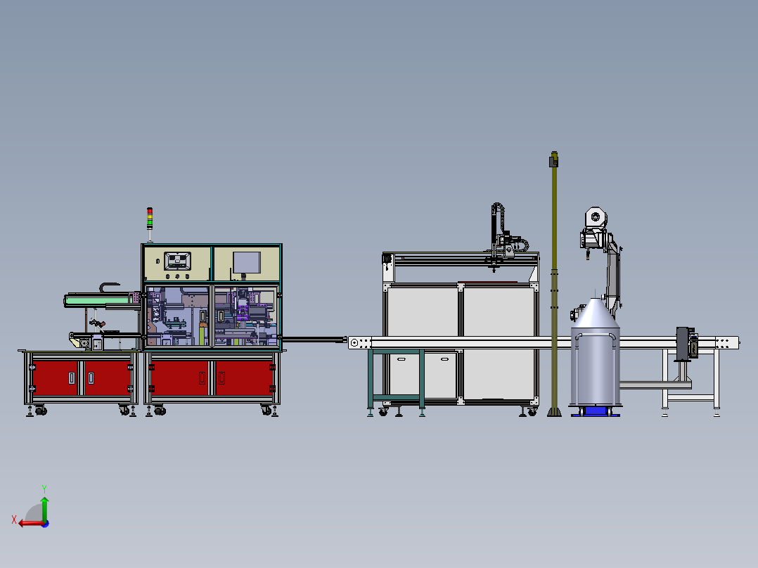 数码电子自动组装生产线sw17可编辑后视图