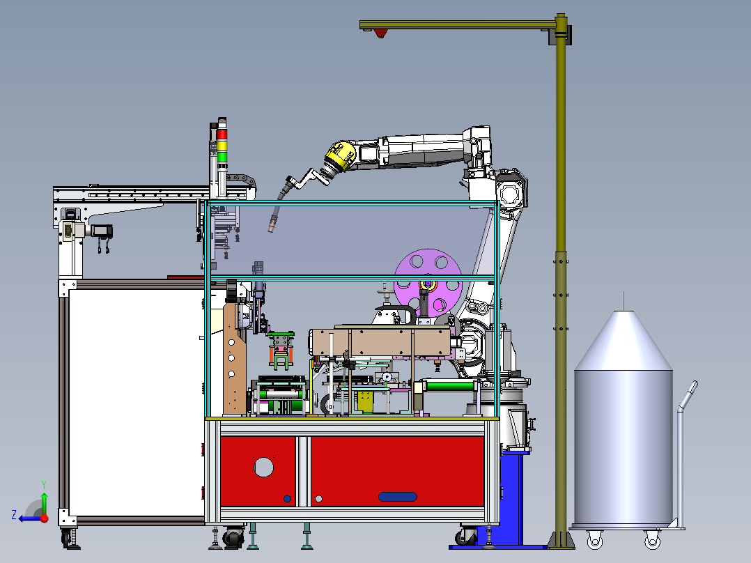 数码电子自动组装生产线sw17可编辑右视图