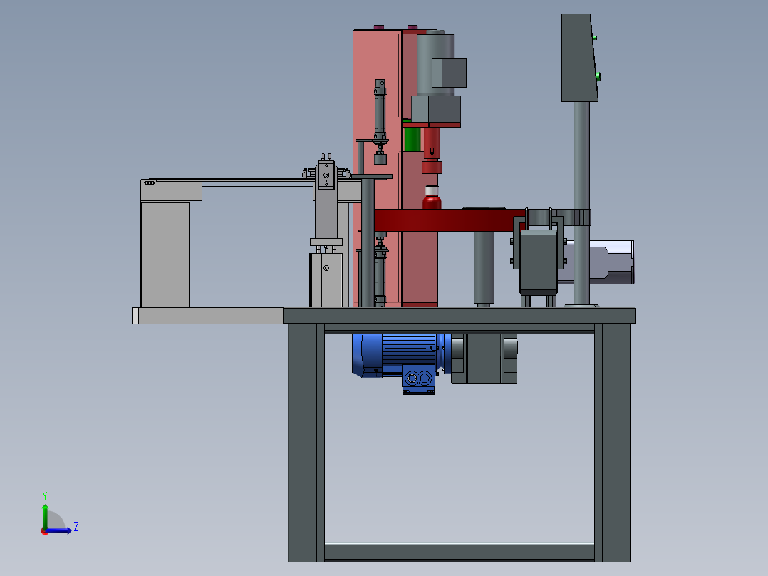 奶瓶奶盖组装机sw18左视图