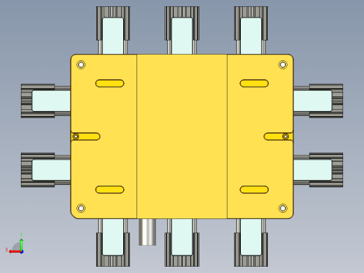 中空边框铣四周避位CNC治具模型后视缩略图