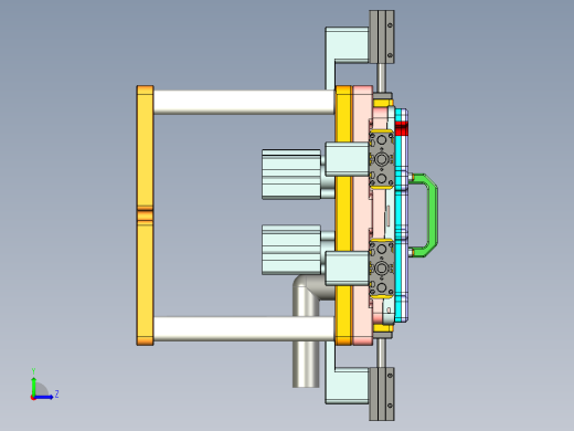 中空边框铣四周避位CNC治具模型左视缩略图