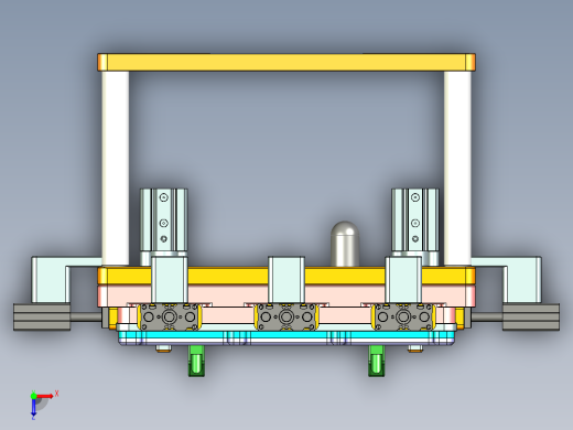 中空边框铣四周避位CNC治具模型俯视缩略图
