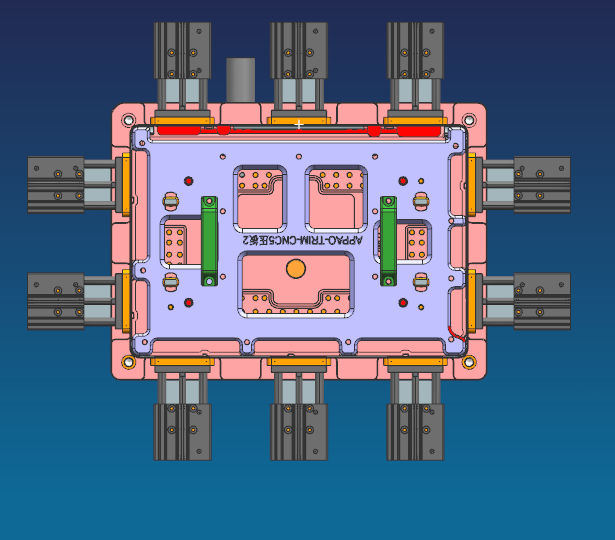 中空边框铣四周避位CNC治具模型