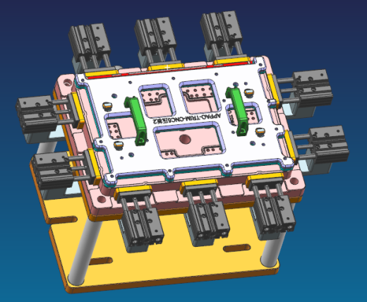中空边框铣四周避位CNC治具模型缩略图