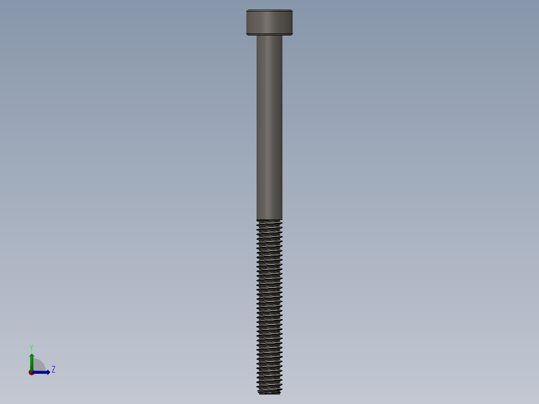 Screw_DIN_912_M2.5x35_A2.SLDPRT公制内六角螺钉左视图