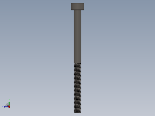 Screw_DIN_912_M2.5x35_A2.SLDPRT公制内六角螺钉右视缩略图