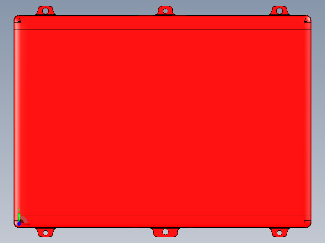 笔记本A壳全铣铣外观面程序模型前视图