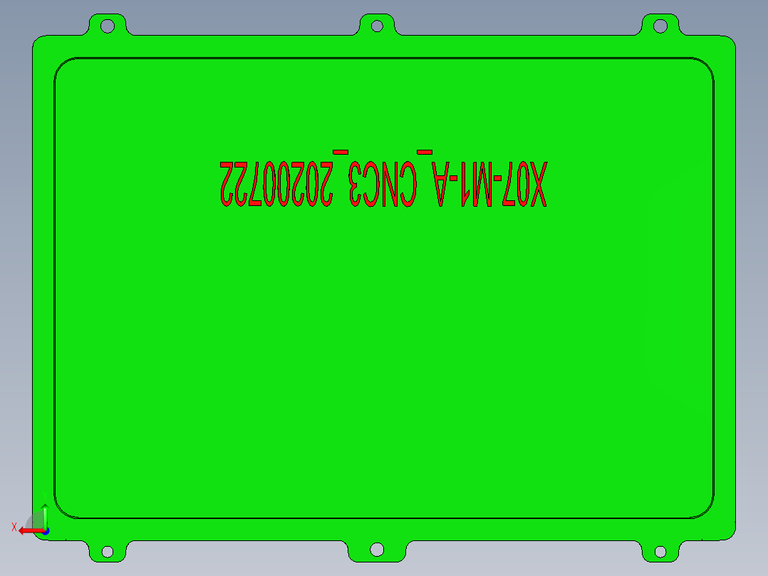 笔记本A壳全铣铣外观面程序模型后视图