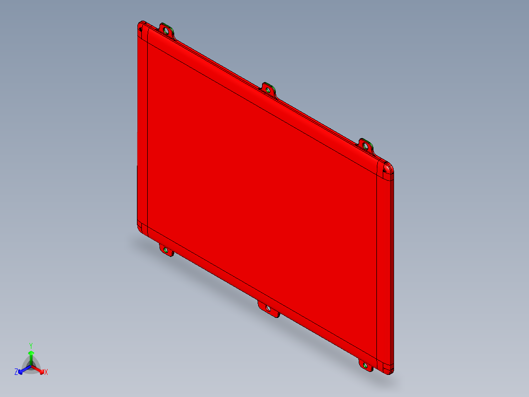 笔记本A壳全铣铣外观面程序模型正等轴测图