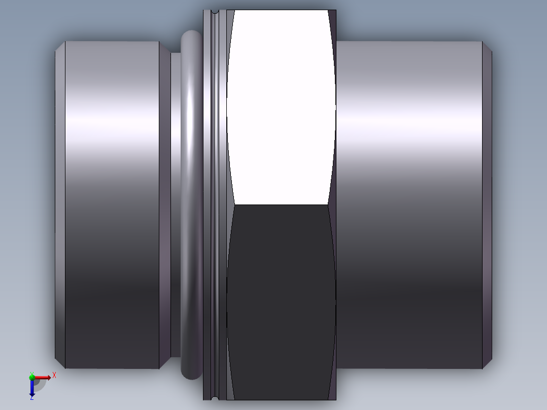 公制螺纹O圈密封、1DH-42俯视图