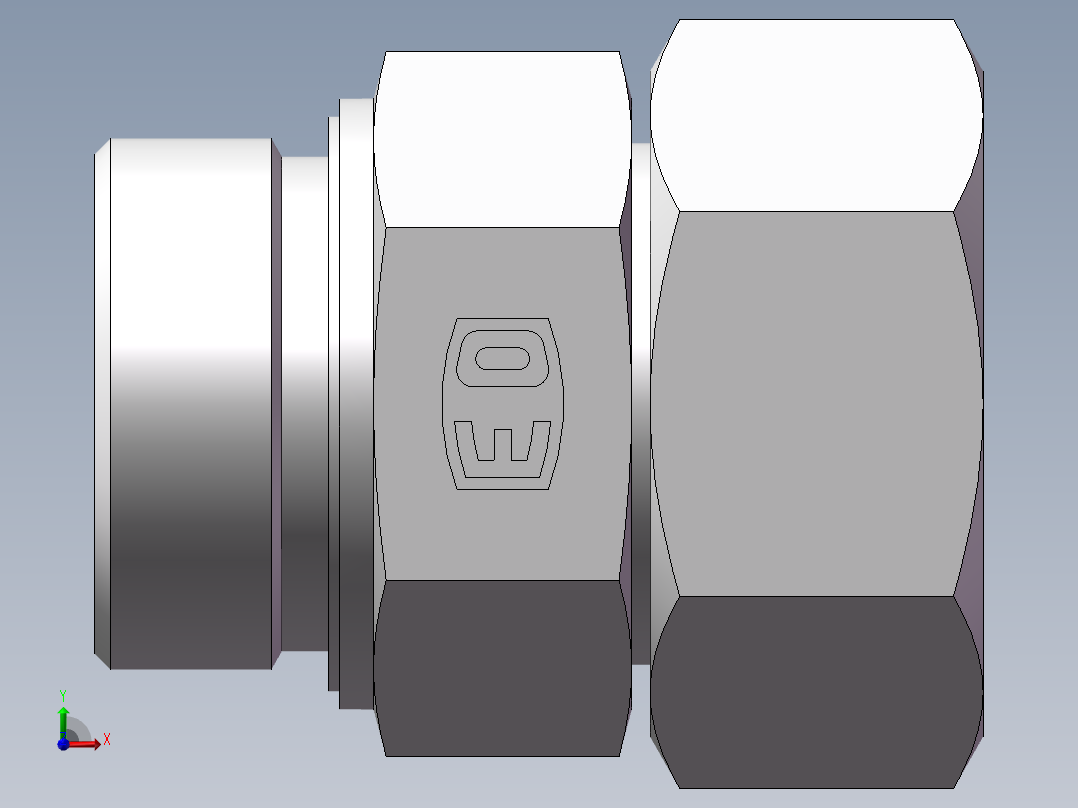 直通管螺纹组合接头、2DC-24-52WD前视图