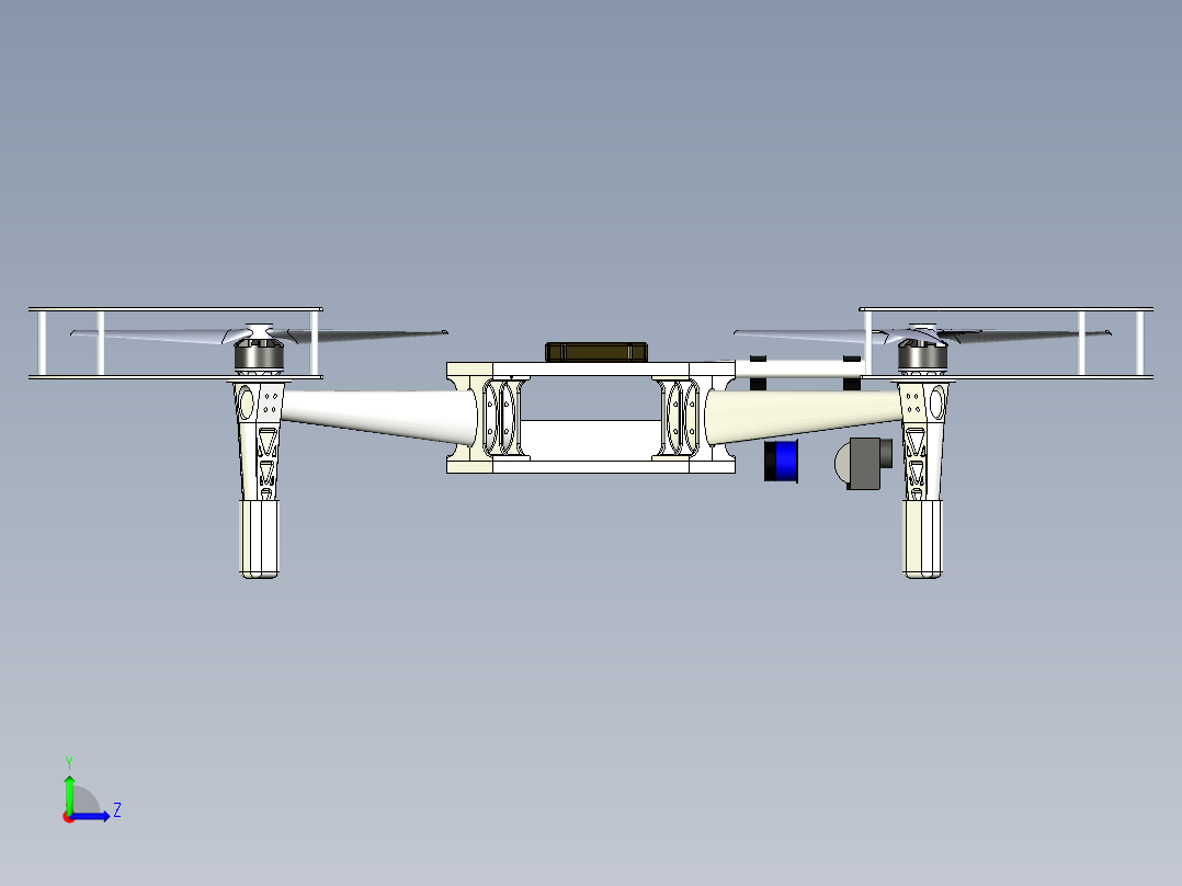 B3003296-半自主四轴飞行器无人机左视图