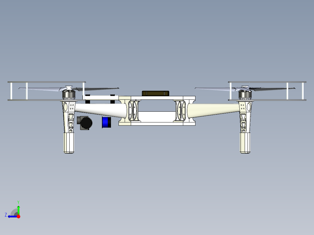 B3003296-半自主四轴飞行器无人机右视图