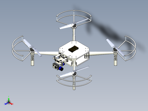 B3003296-半自主四轴飞行器无人机正等轴测缩略图