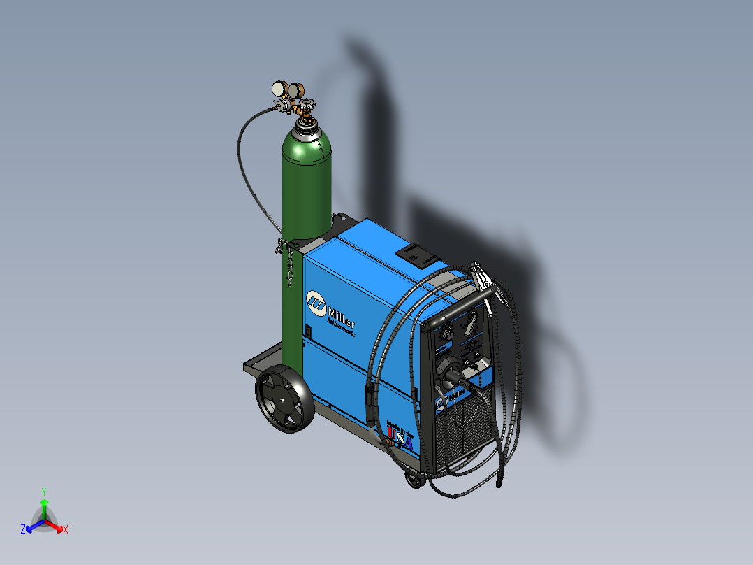 米勒电焊机三维设计