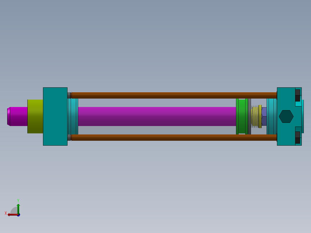 气缸（带迷你阻尼40x18x150-mm-1.snapshot.1后视图