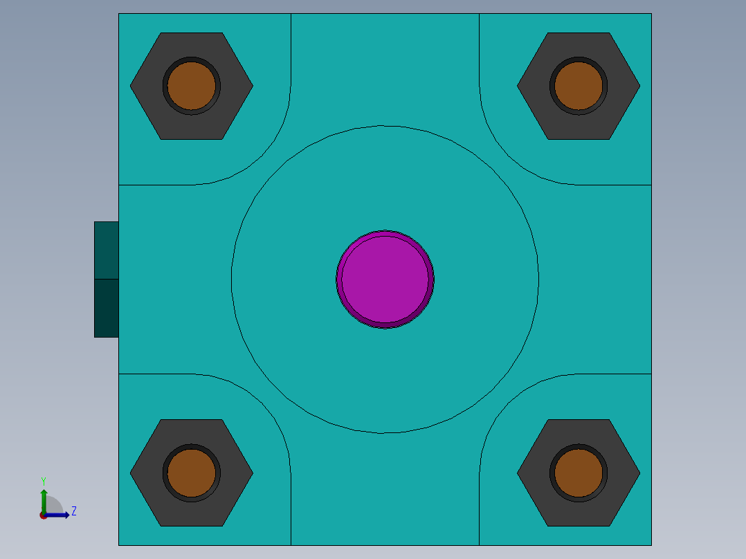 气缸（带迷你阻尼40x18x150-mm-1.snapshot.1左视图