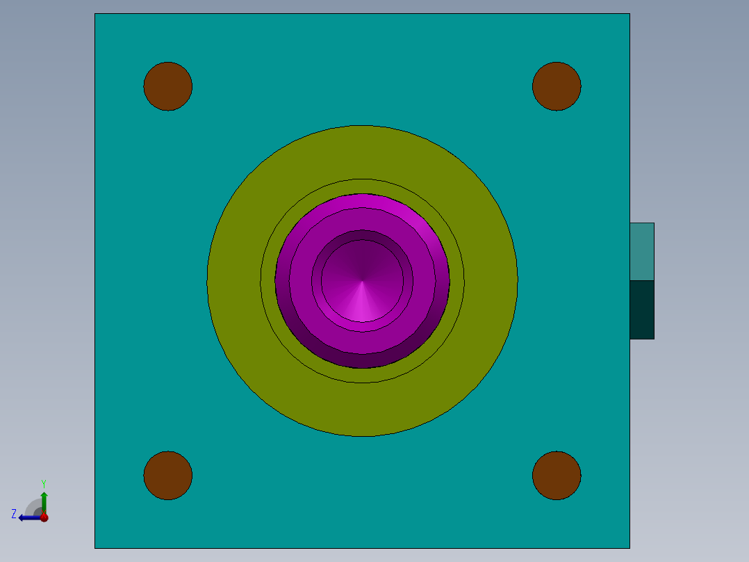 气缸（带迷你阻尼40x18x150-mm-1.snapshot.1右视图