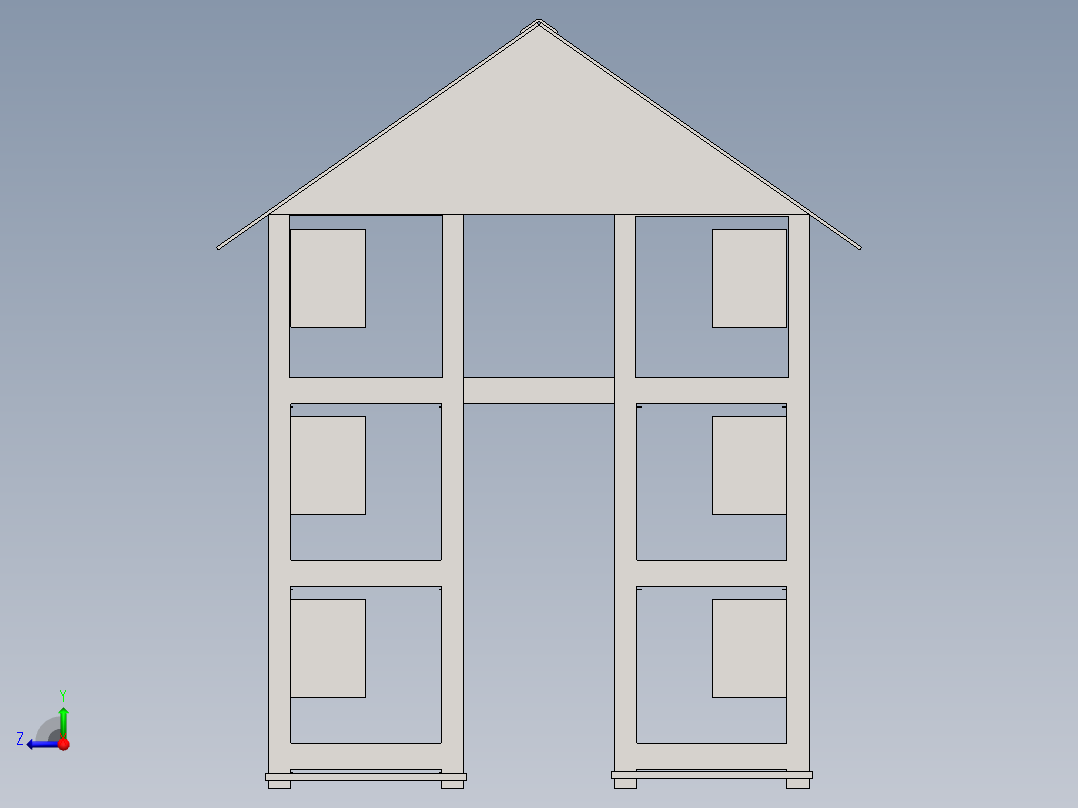 房子、建筑(132)右视图
