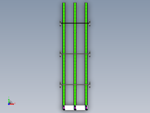 大功率自动冲压生产线设计前视缩略图