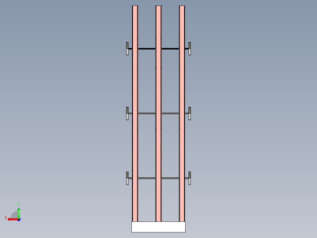大功率自动冲压生产线设计后视图