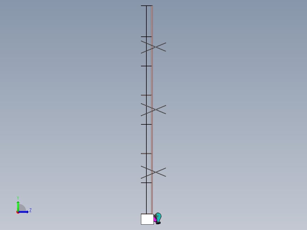 大功率自动冲压生产线设计左视图