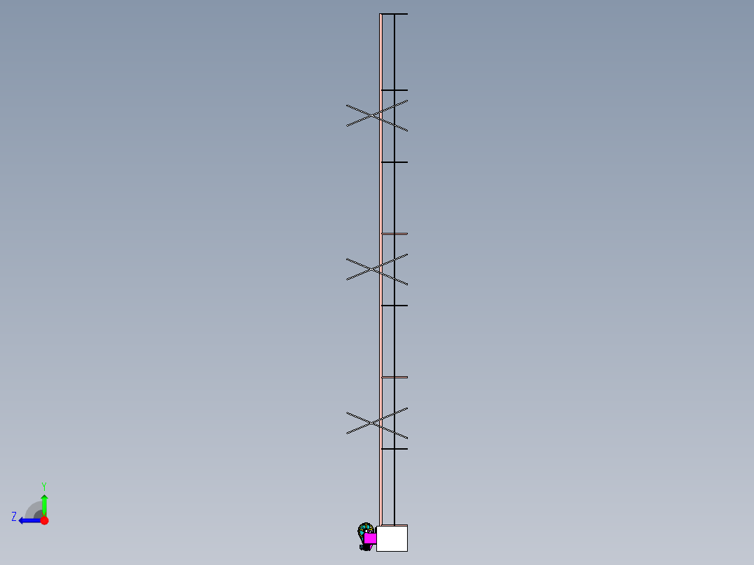 大功率自动冲压生产线设计右视图