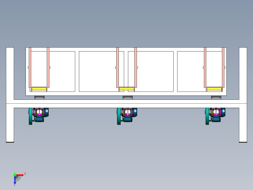 大功率自动冲压生产线设计俯视缩略图