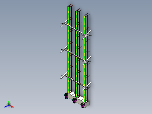 大功率自动冲压生产线设计正等轴测缩略图