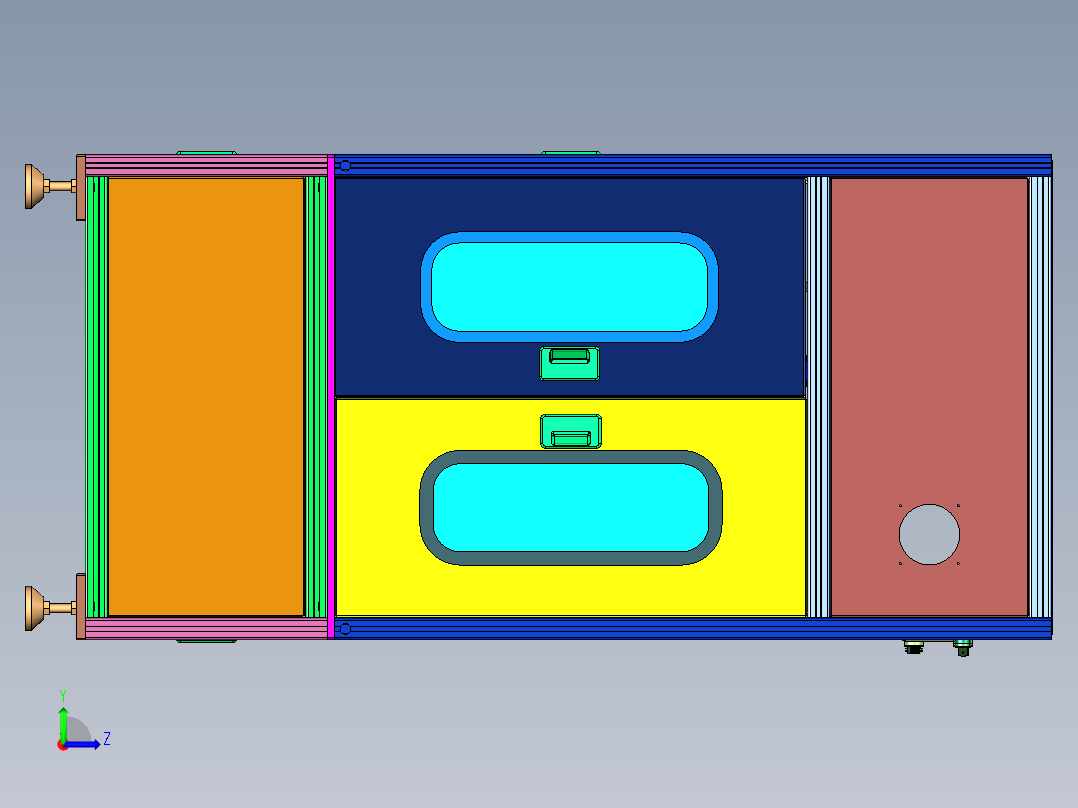 汽车拉杆球头在线测量装置左视图