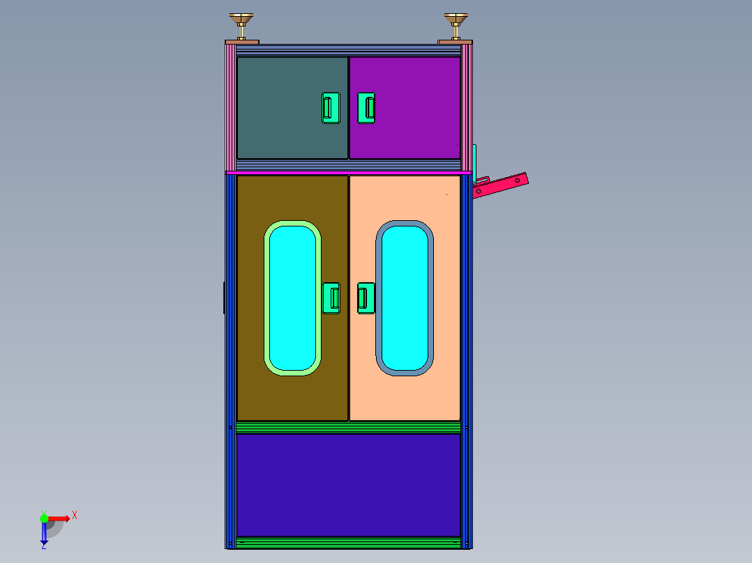 汽车拉杆球头在线测量装置俯视图