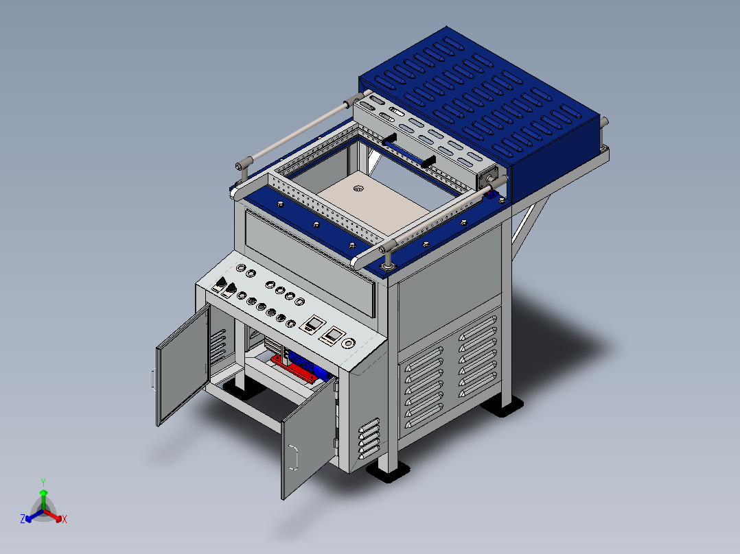 A3003527-真空成型机正等轴测图