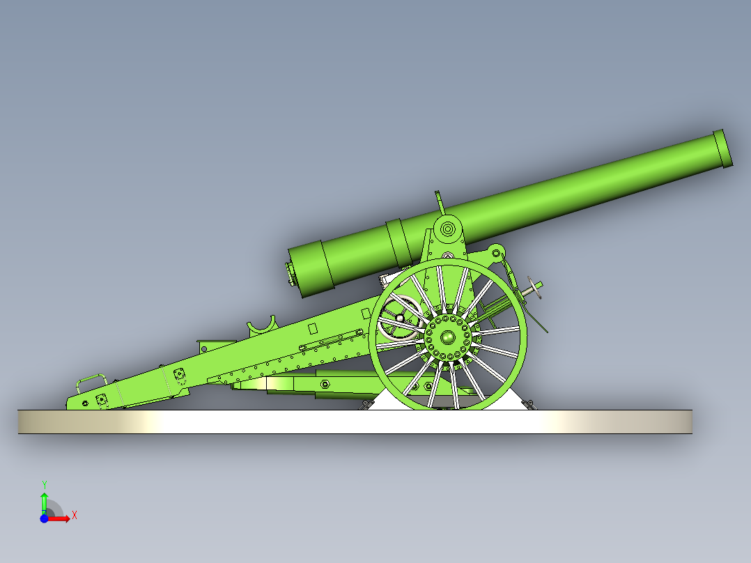 B3003781-野战炮前视图