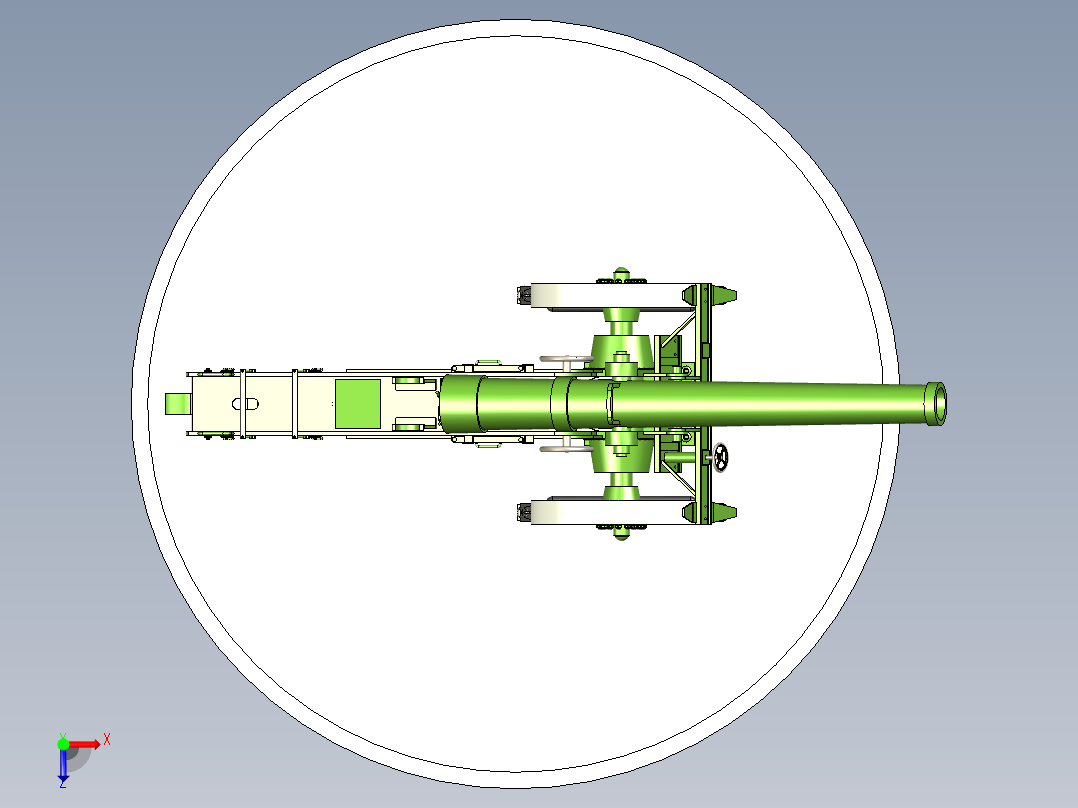 B3003781-野战炮俯视图