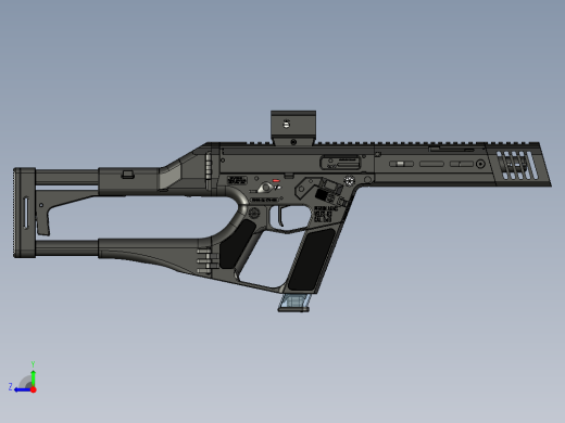 手枪左轮冲锋枪老式狙击步枪设计3D图纸WZ2022 pcc GLOCK vx STP右视缩略图