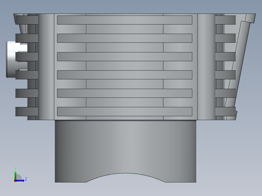 Satria FU 喷射_GSX 缸体左视图