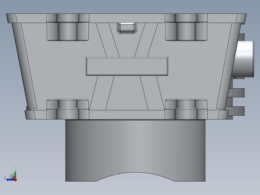 Satria FU 喷射_GSX 缸体右视图