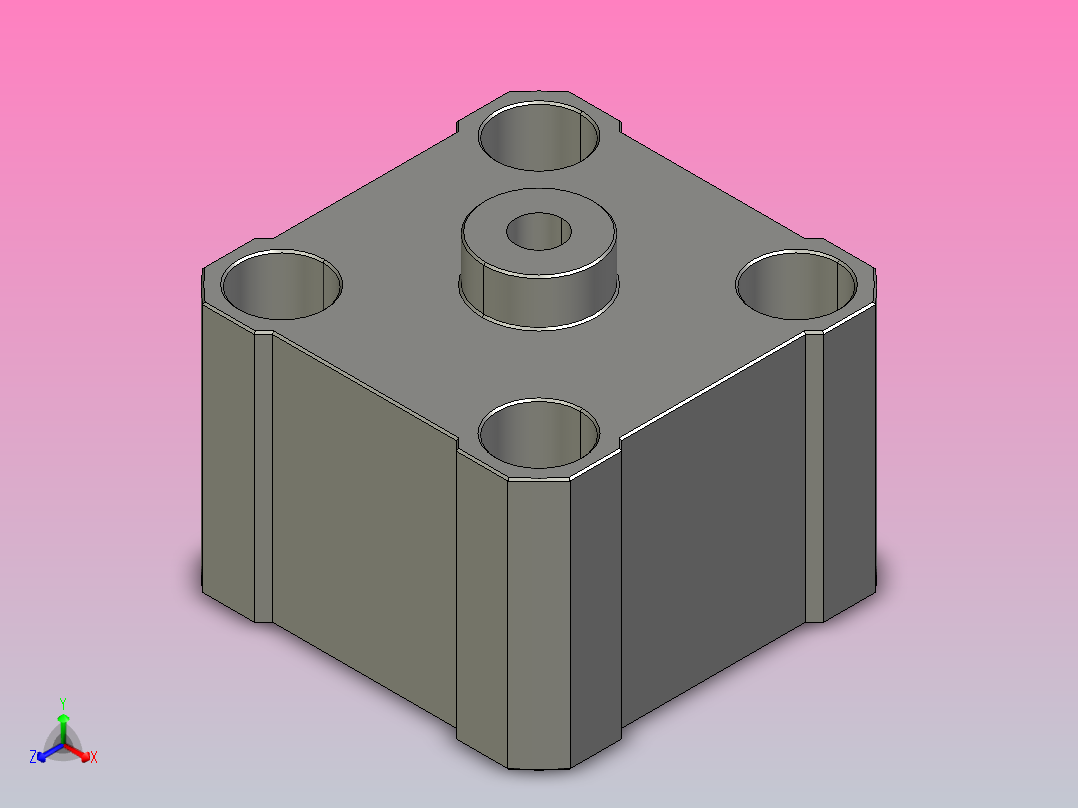 气缸CQ2B25-5D主视图